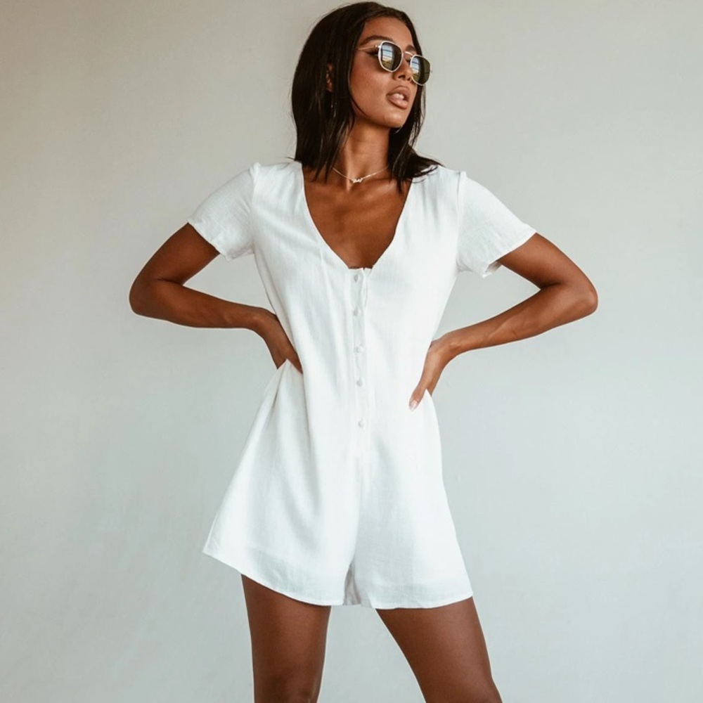 princess polly white Lucia romper